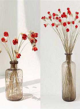 北欧简约复古拍摄道具 气泡玻璃花瓶家装花瓶摆件装饰多尺寸可选