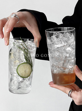 日式木村系列超薄玻璃杯水杯酒杯海波杯柯林杯鸡尾酒杯威士忌杯子