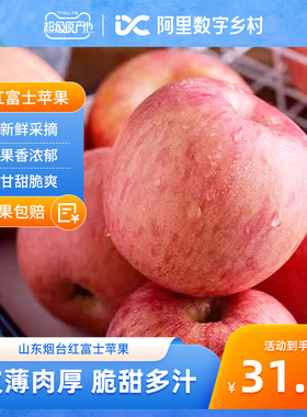 【数乡宝藏】山东烟台红富士苹果5斤苹果新鲜水果整箱a