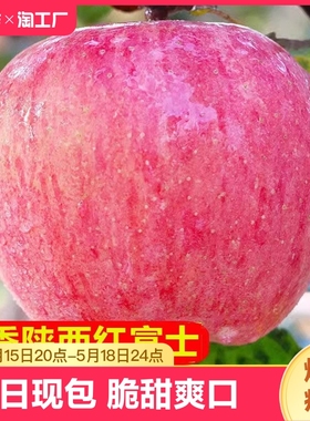 当季陕西红富士丑苹果水果新鲜脆甜冰糖心苹果5斤整箱特价平果