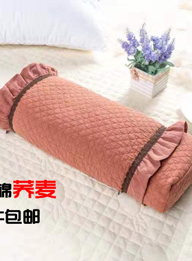 全棉布艺荞麦枕头家用成人护颈椎枕水洗网红单人健康圆形助睡眠枕