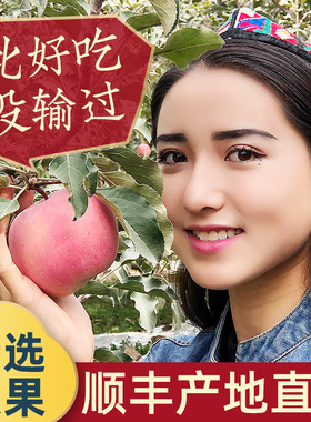 新疆阿克苏冰糖心苹果水果新鲜脆甜丑原产地当季特产整箱送礼盒装