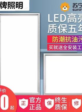 欧普照明LED平板灯集成吊顶铝扣板嵌入式300*300*600卫生间厨房灯