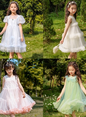 【活动】女童连衣裙2024夏新款洋气时尚赫本风公主裙儿童裙子