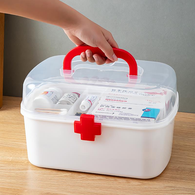 家庭装医药箱大容量储物箱学生宿舍小型药物药品收纳盒家用小药箱