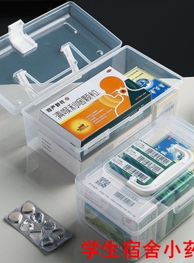 学生宿舍小药箱药物收纳盒小型家用家庭装药品医疗箱便携式医药箱