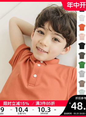 【经典款】纯一良品童装男童POLO衫短袖儿童夏装新款翻领舒适T恤