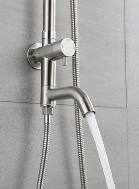 304不锈钢单冷淋浴花洒套装分体式电热水器家用天燃气淋浴喷头