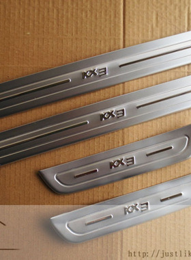 15款起亚KX3傲跑 专用不锈钢迎宾踏板 门槛条装饰贴4片装精品改装