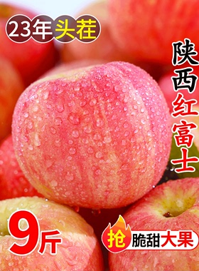 陕西红富士苹果10斤水果新鲜当季整箱冰糖心青红嘎啦丑小平果包邮