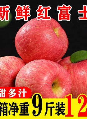 脆甜红富士苹果10斤水果新鲜应当季陕西丑萍果冰糖心嘎啦整箱