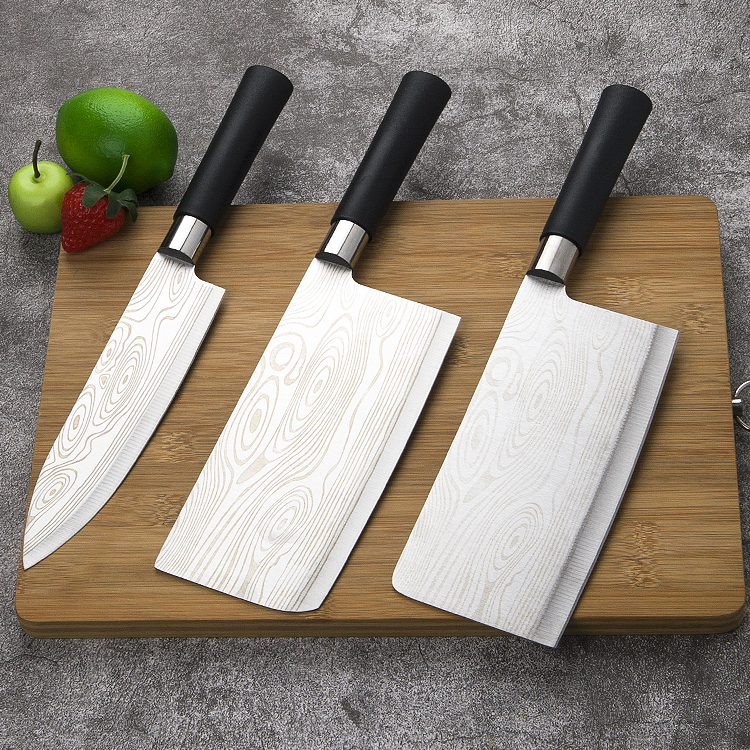 锋利不锈钢菜刀厨师刀水果刀家用厨房刀具西式欧式套装瓜果刀菜板