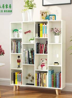 书房储物架格子柜儿童玩具书架二合一收纳架书柜书架组合创意格架