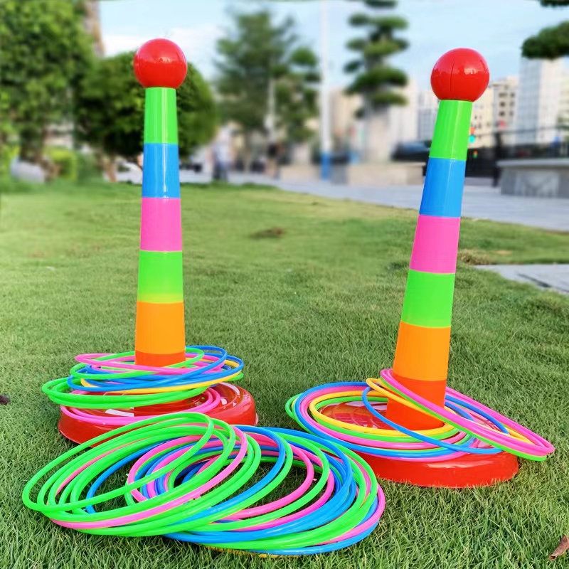 亲子互动玩具投掷套圈益智套塔室内外休闲儿童玩具幼儿园比赛游戏