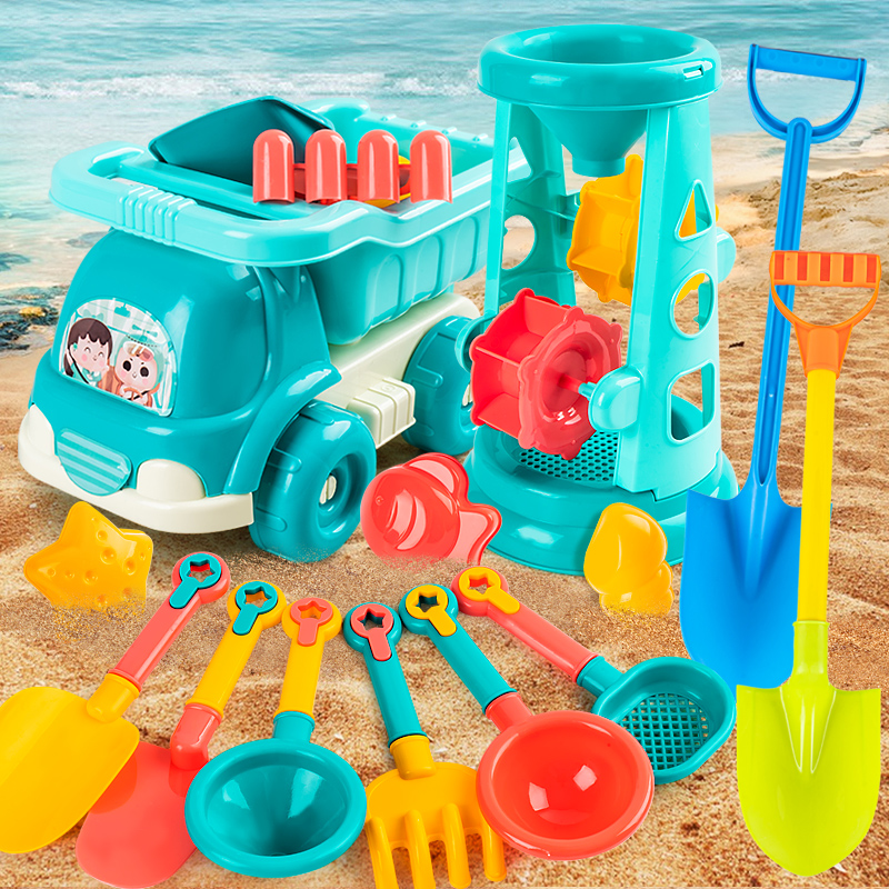 沙滩玩具挖沙儿童3-6岁男孩玩沙子小孩大工具车套装女孩一至二岁