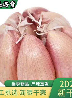 【香辣多汁】农家大蒜头干蒜5斤紫白皮新干蒜种籽新鲜蔬菜1斤/9斤