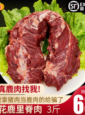 【3斤】梅花鹿里脊肉 新鲜现杀 鹿肉 冷冻成年鲜鹿肉生鲜肉食散养