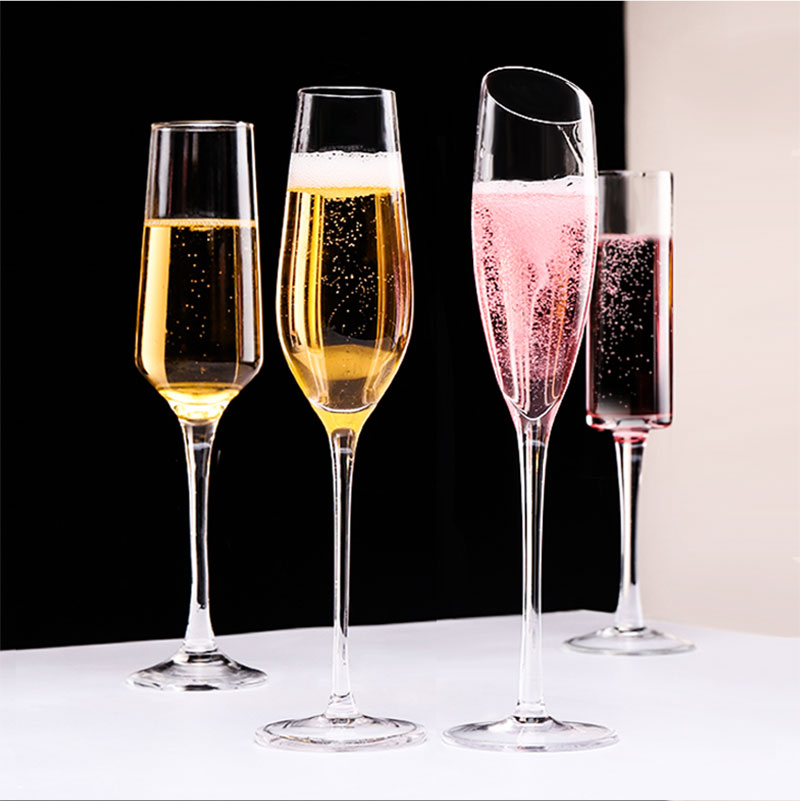 水晶香槟杯起泡酒高脚杯套装家用创意6只装子2个酒杯杯鸡尾酒杯子