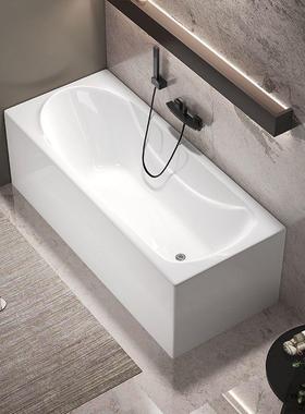 。酒店宾馆卫生间免家用浴盆躺式亚克力成人浴缸独立式安装厂家直