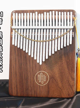 拇指琴21音卡林巴琴成人初学专业全单板式手指琴便携乐器胡桃木