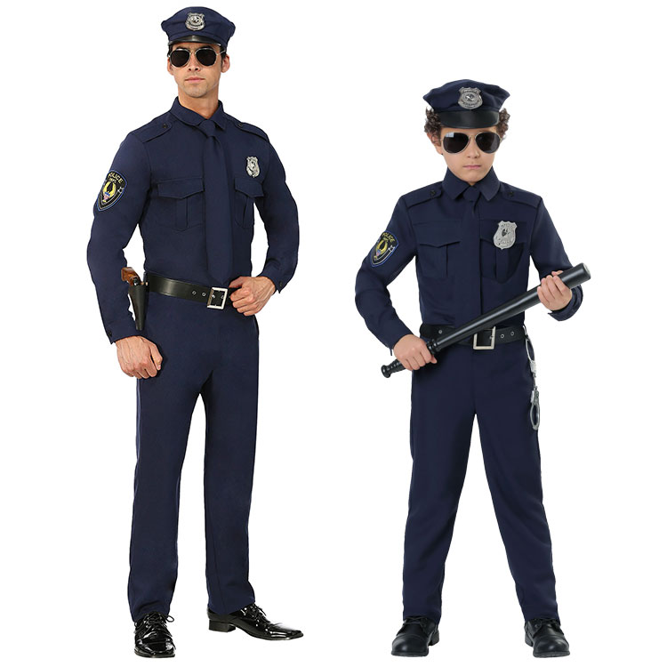 万圣节狂欢节派对年会舞台表演演出成人男巡警警察警官装扮服装