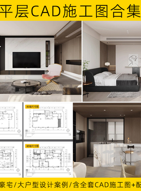 大平层豪宅大户型装修设计效果图案例家装室内家居CAD施工图资料