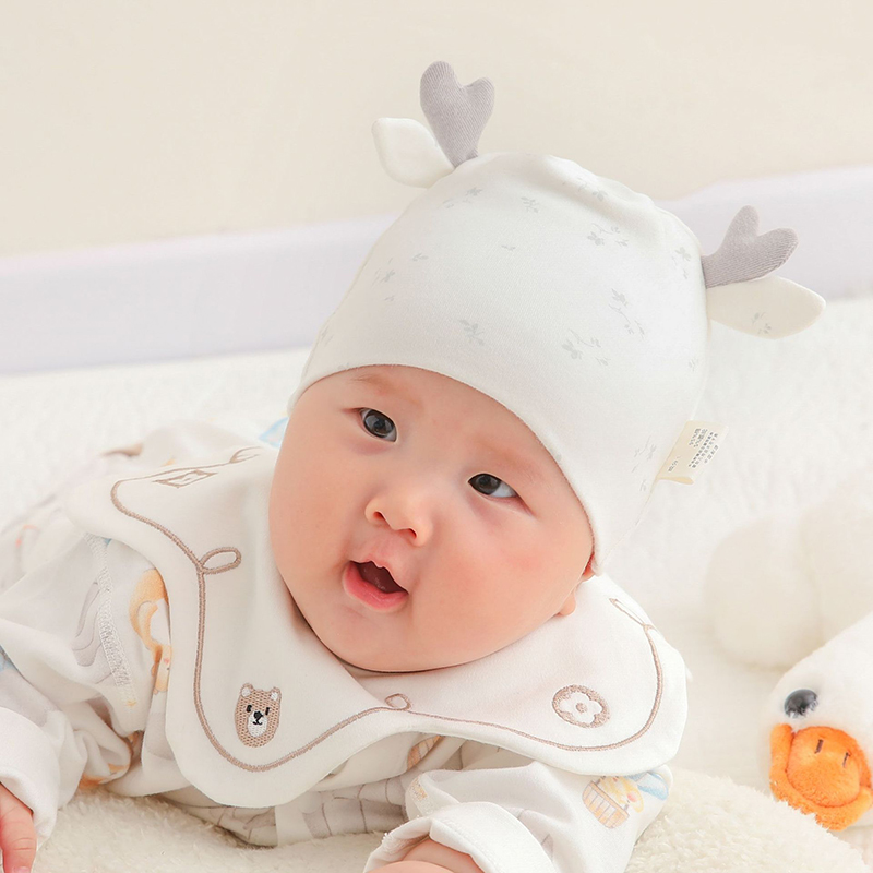 A类用品新生儿帽子胎帽0-3个月无骨初生护卤帽婴儿春秋新款宝宝帽