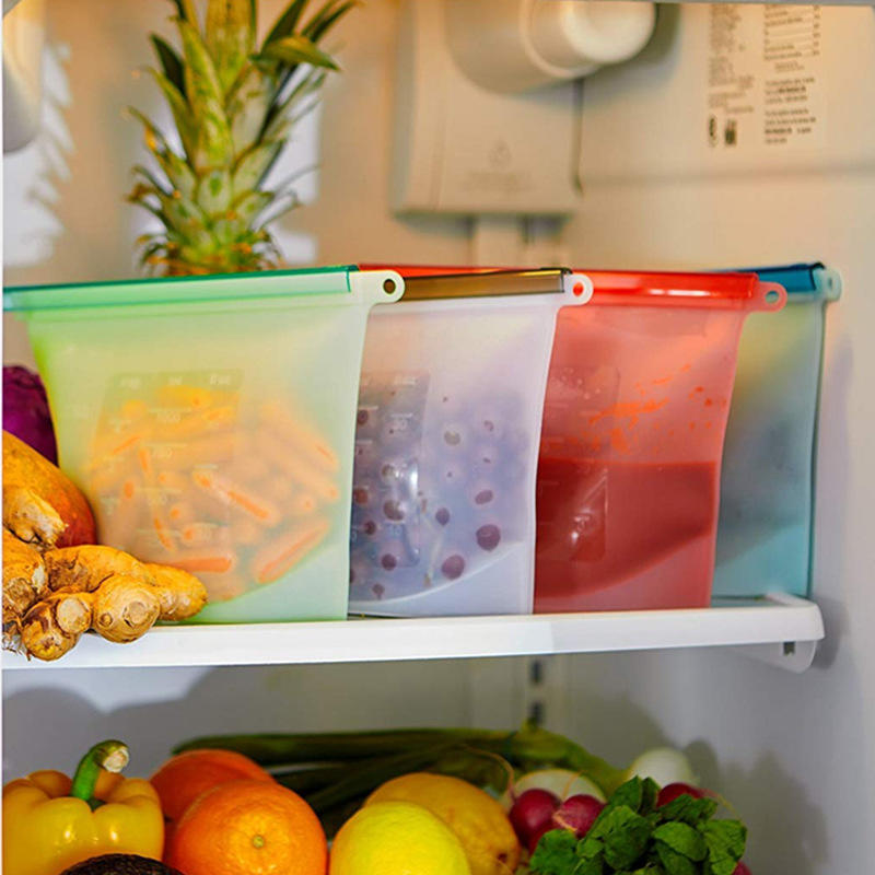 保鲜袋可反复使用食品耐高温密封袋冰箱冷冻微波炉加热食品袋硅胶