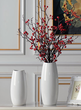 景德镇手工陶瓷花瓶家居客厅餐厅桌面插花摆件现代简约创意装饰品