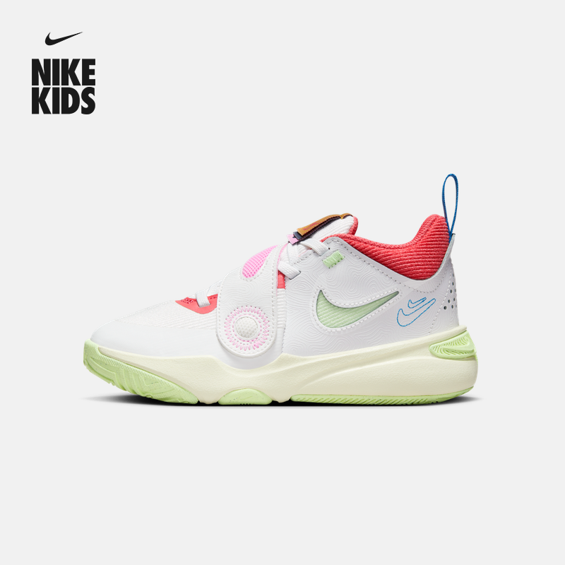 Nike耐克官方男女童TEAM HUSTLE 11幼童运动童鞋魔术贴夏季FJ1393