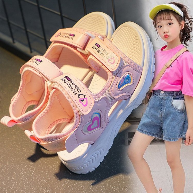 女童凉鞋2024新款夏季软底防滑运动宝宝儿童女孩公主沙滩鞋中大童