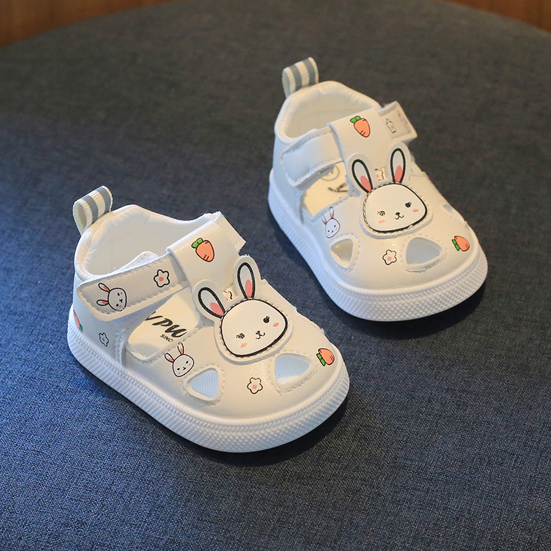 婴儿鞋夏款软底防掉6到12个月8可爱卡通男女宝宝学步鞋透气步前鞋