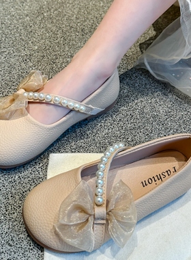 女童皮鞋软底夏季女宝新款韩版儿童公主鞋童鞋时尚女孩豆豆鞋子
