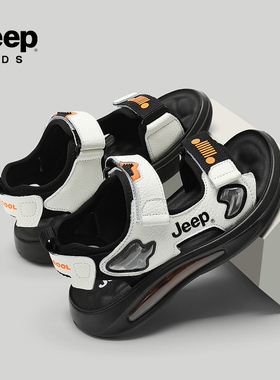 jeep儿童凉鞋新款夏季防滑透气男童运动童鞋2024夏款女童沙滩鞋子