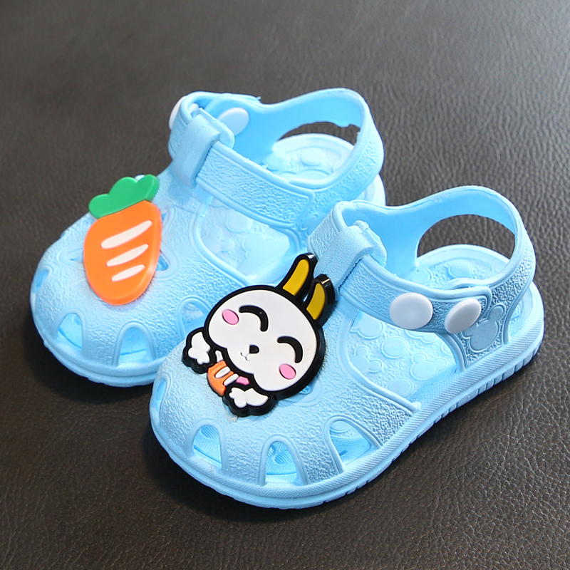 小兔春夏季0-1-2岁女宝宝凉鞋男童婴儿软底学步鞋子塑料鞋3小童鞋