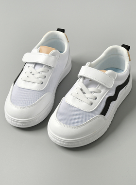 儿童网布透气板鞋  休闲小白鞋童鞋 夏季男童女童拼色运动鞋k