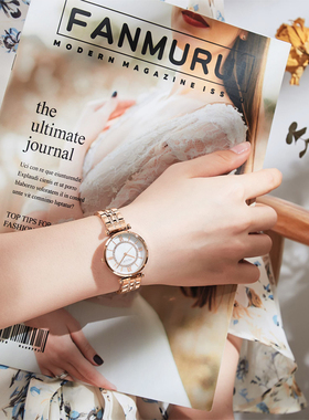 MEGIR手表女款2019年新款时尚简约潮流正品防水轻奢小众气质腕表