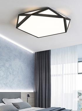 几何吸顶灯LED圆形简约卧室灯北欧现代创意客厅灯书房间个性灯具