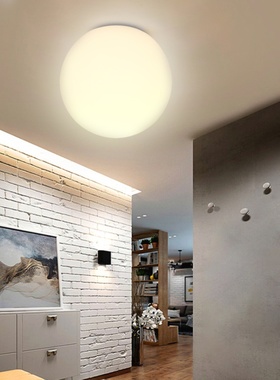 北欧简约现代网红灯卧室客厅阳台过道个性创意玻璃圆球吸顶灯壁灯