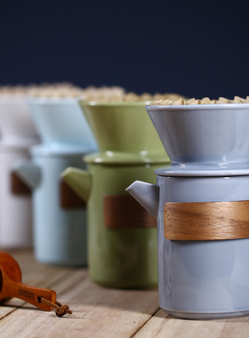 koonan咖啡滤杯陶瓷手冲咖啡壶套装平底滤杯滴漏蛋糕滤杯咖啡器具