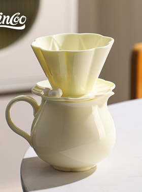 Bincoo咖啡壶滤杯分享壶高颜值手工陶瓷咖啡杯器具家用手冲壶套装