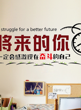 将来的你自己励志墙面文化墙贴纸宿舍海报高考文字激励高中学习语