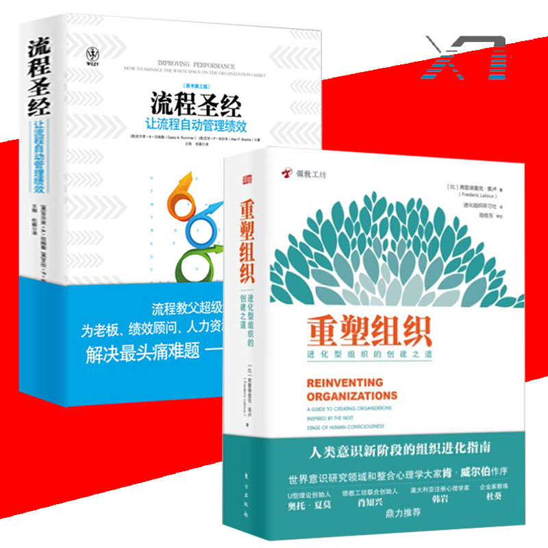 全2册 重塑组织 进化型组织的创建之道+流程圣经 让流程自动管理绩效 组织管理心理学 流程管理 企业管理书籍畅销书