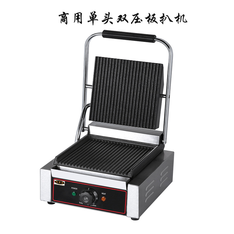 面电热压板扒炉商用q帕尼机机三文治机煎牛排尼不粘锅批