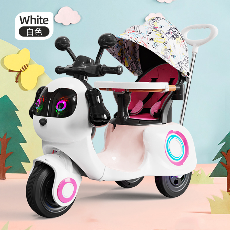 儿童电动摩托车宝宝玩具车可充电男女孩遥控手推车可坐人电动童车