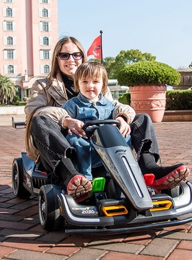 儿童电动卡丁车漂移车玩具小孩遥控四轮童车成人可坐大人双人赛车