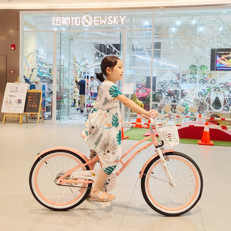 儿童自行车女孩女童公主风公主款粉紫色避震脚踏车单车中大童童车