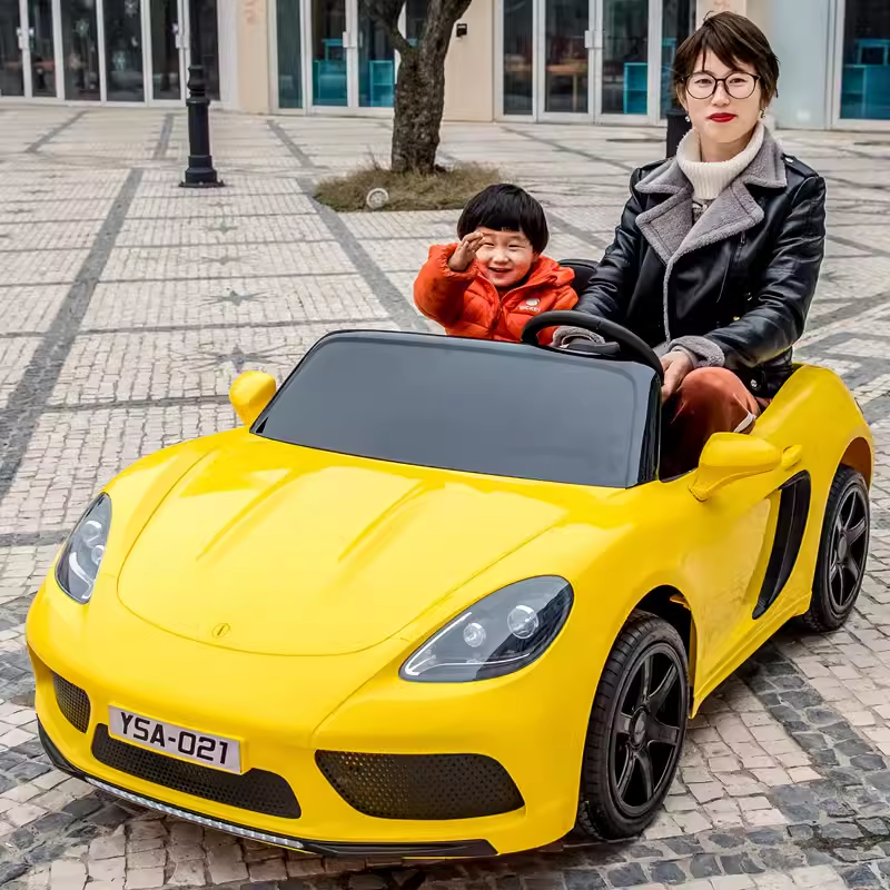 双座儿童电动车四轮汽车超大号跑车宝宝玩具车可坐大人小孩亲子车