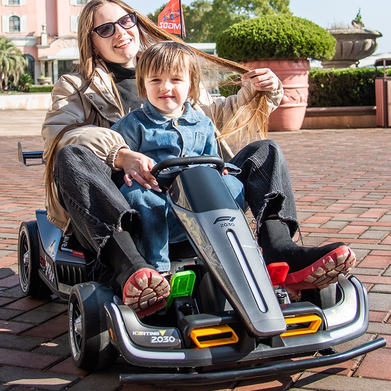 儿童卡丁车电动可漂移F1玩具汽车可坐小孩大人亲子车遥控四轮童车
