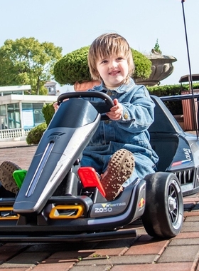 儿童卡丁车电动可漂移F1可坐大人成人亲子可伸缩遥控豪华四轮童车